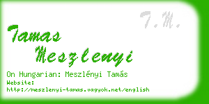 tamas meszlenyi business card